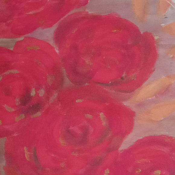 Hand painted Rose Wooden Plaque - Picture 7 of 7